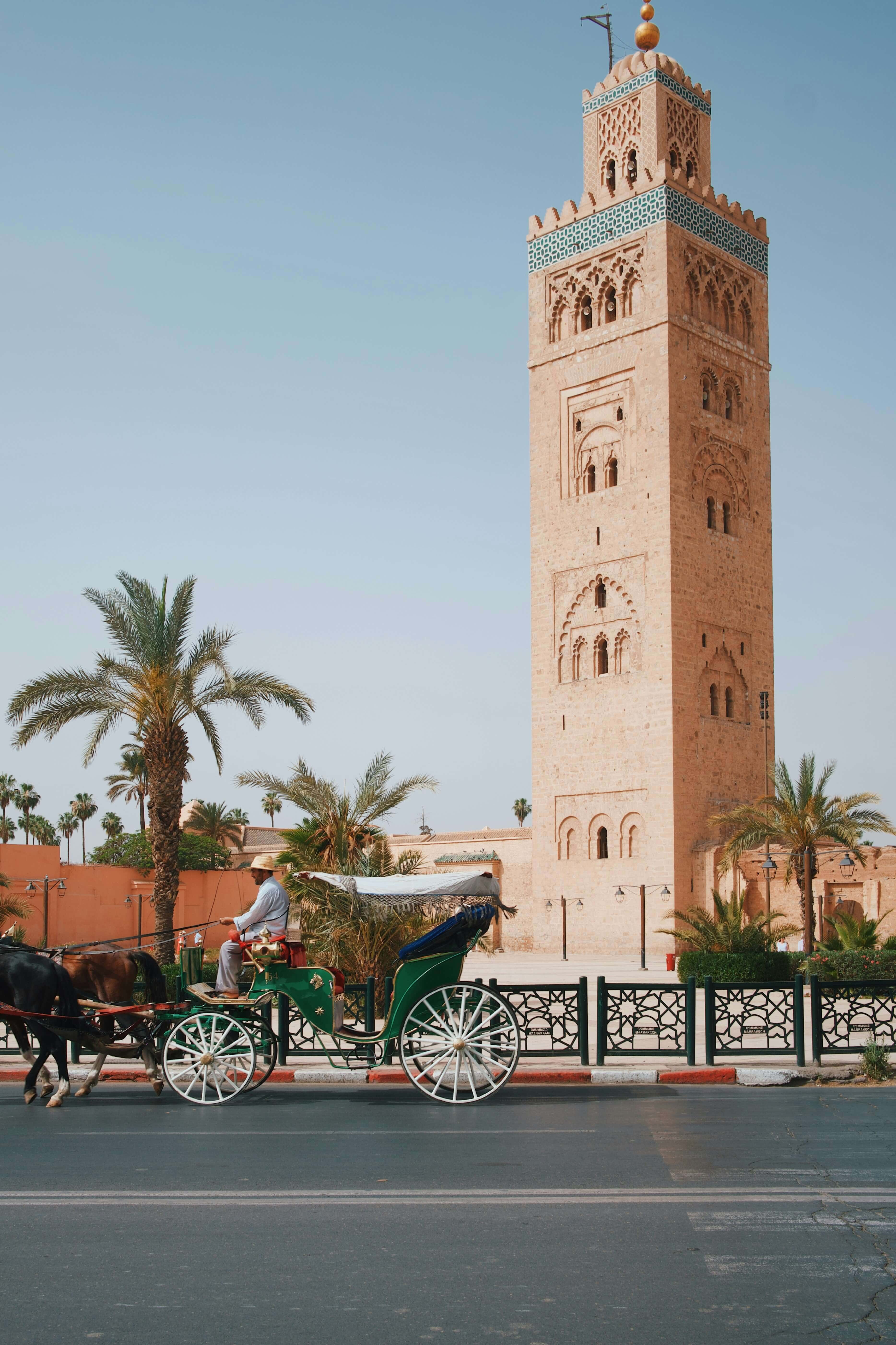 Calles de un zoco tradicional en Marrakech, Marruecos